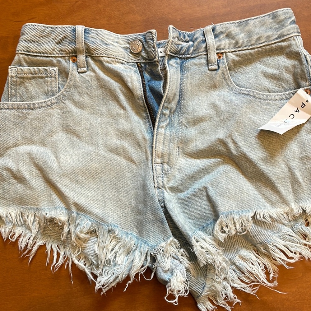New denim shorts